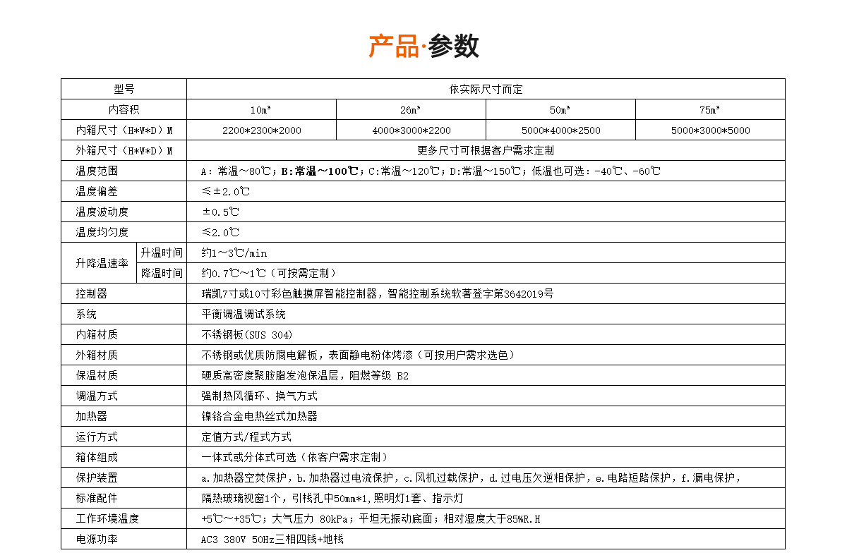 抽屜式老化房規(guī)格參數